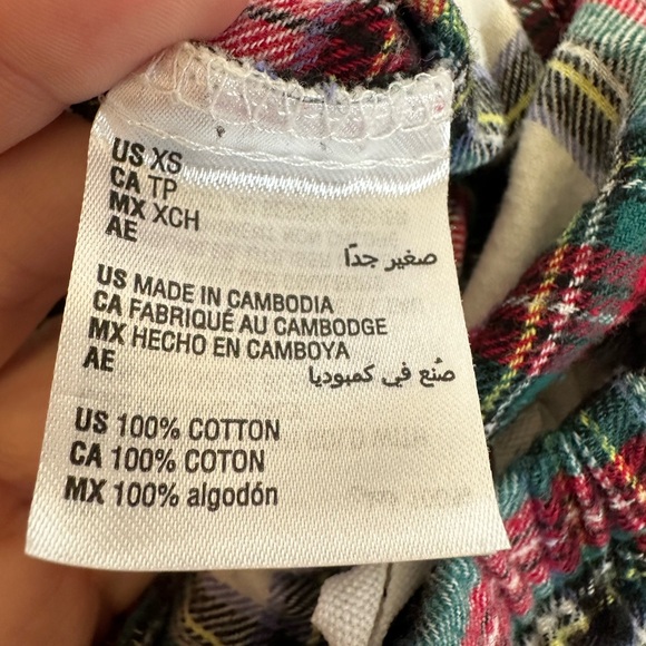 Macy’s family pajamas Stewart plaid pants. Size XS. - Picture 4 of 5